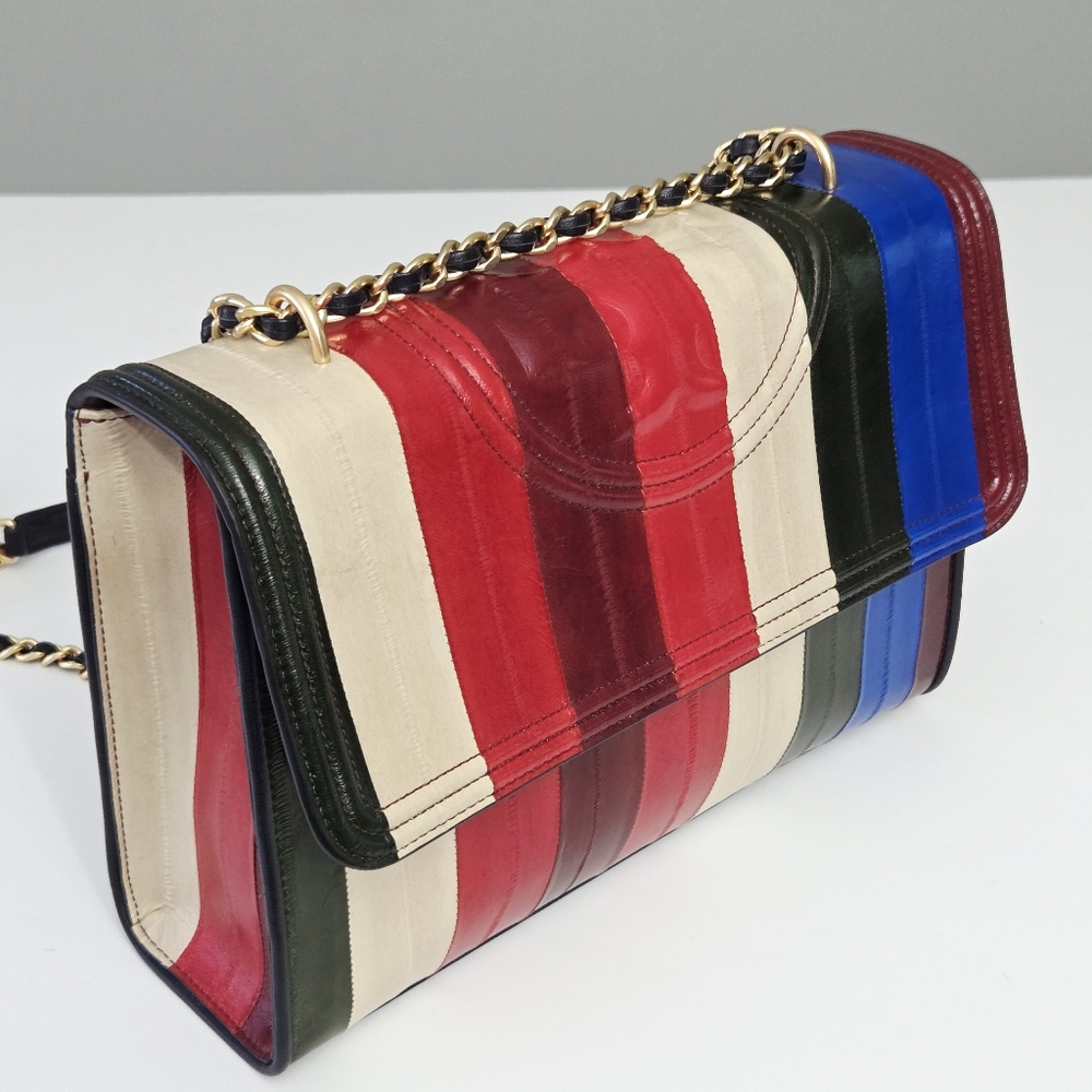 Tory Burch Fleming Eel Eelskin Patchwork Converti… - image 4